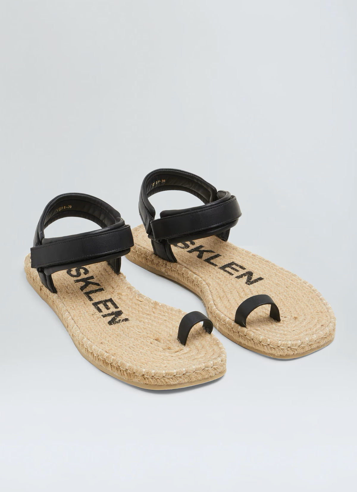 LEATHER VELCRO ROPE SANDALS