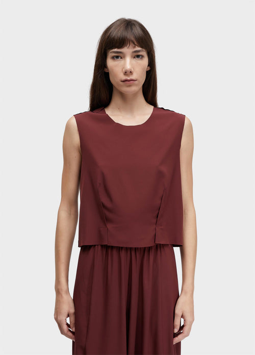 SUPERLIGHT SLEEVELESS DARTED BLOUSE
