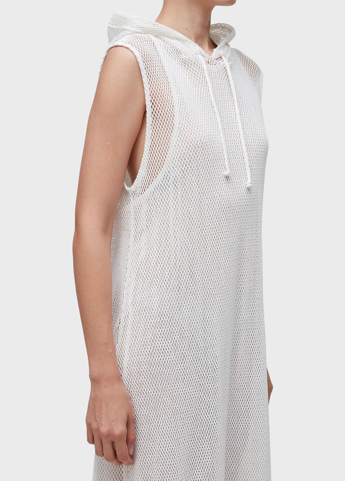 MESH LAYERED SLEEVELESS DRESS