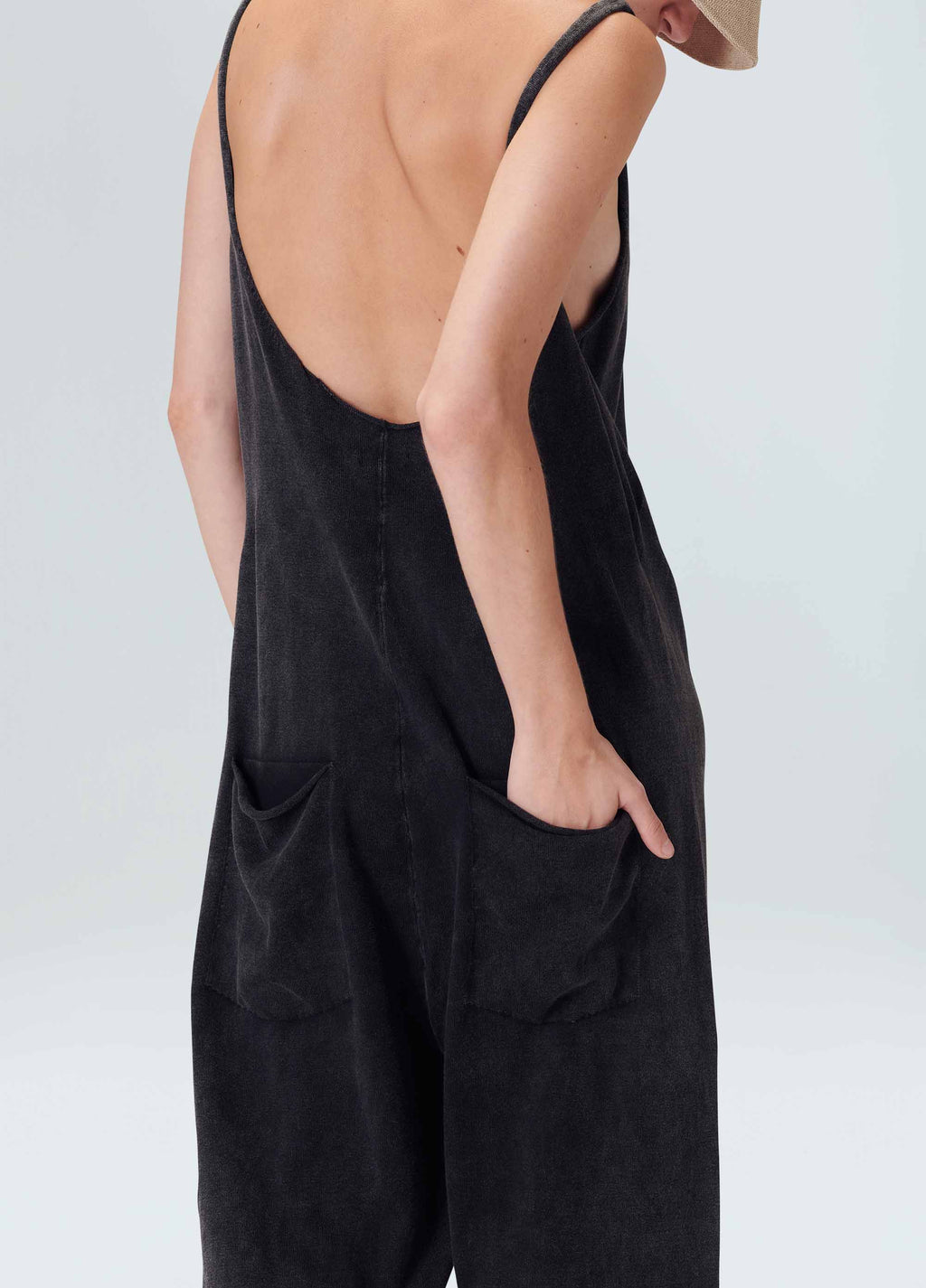 MARBLE KNIT LOOSE JUMPSUIT