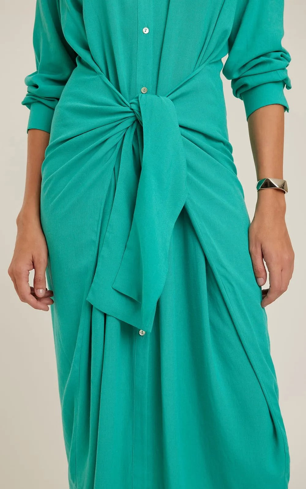 ATLANTIS TIE-WAIST SHIRT DRESS