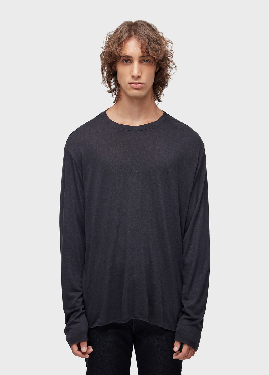 T-SHIRT VISUAL LINEN CUT LONG SLEEVE