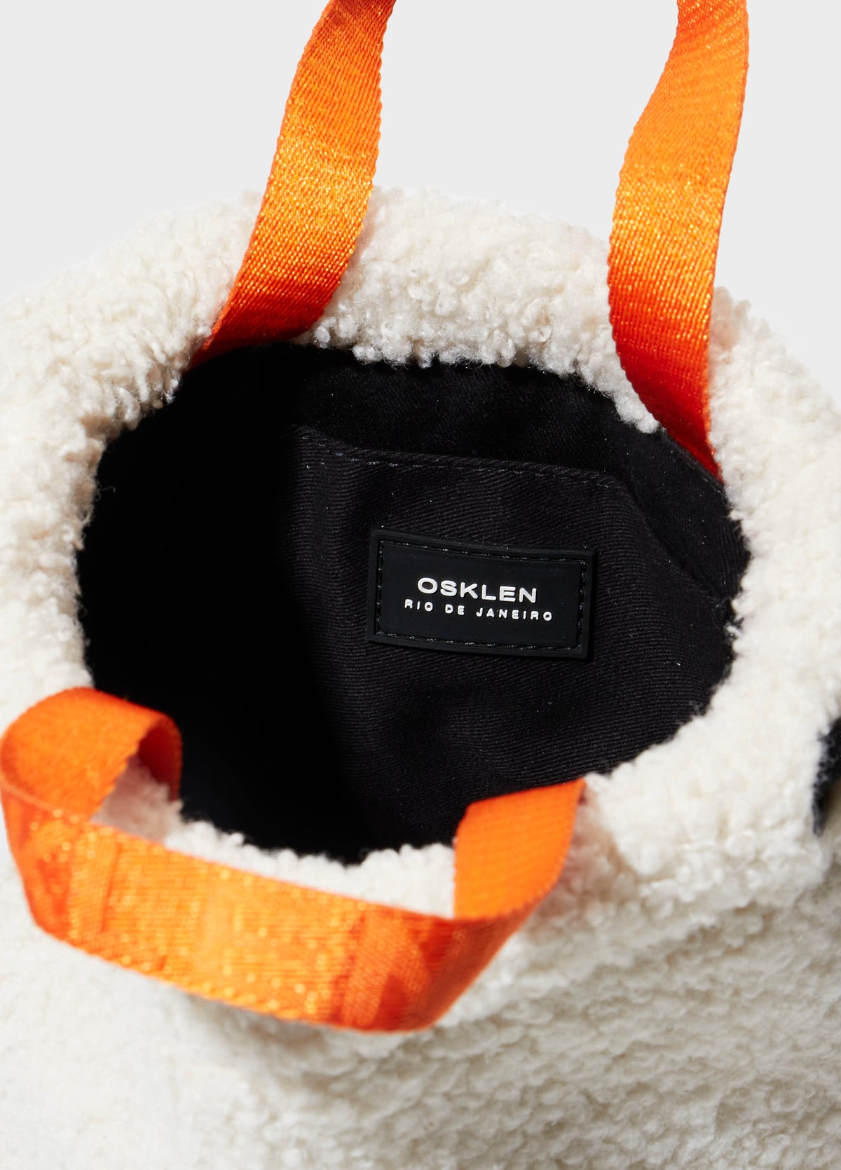 Bolsa Fleece Small Off-White/Preto – Osklen – foto 6
