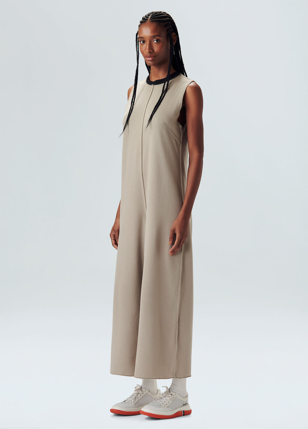 DOUBLE-FACED JUTE JUMPSUIT