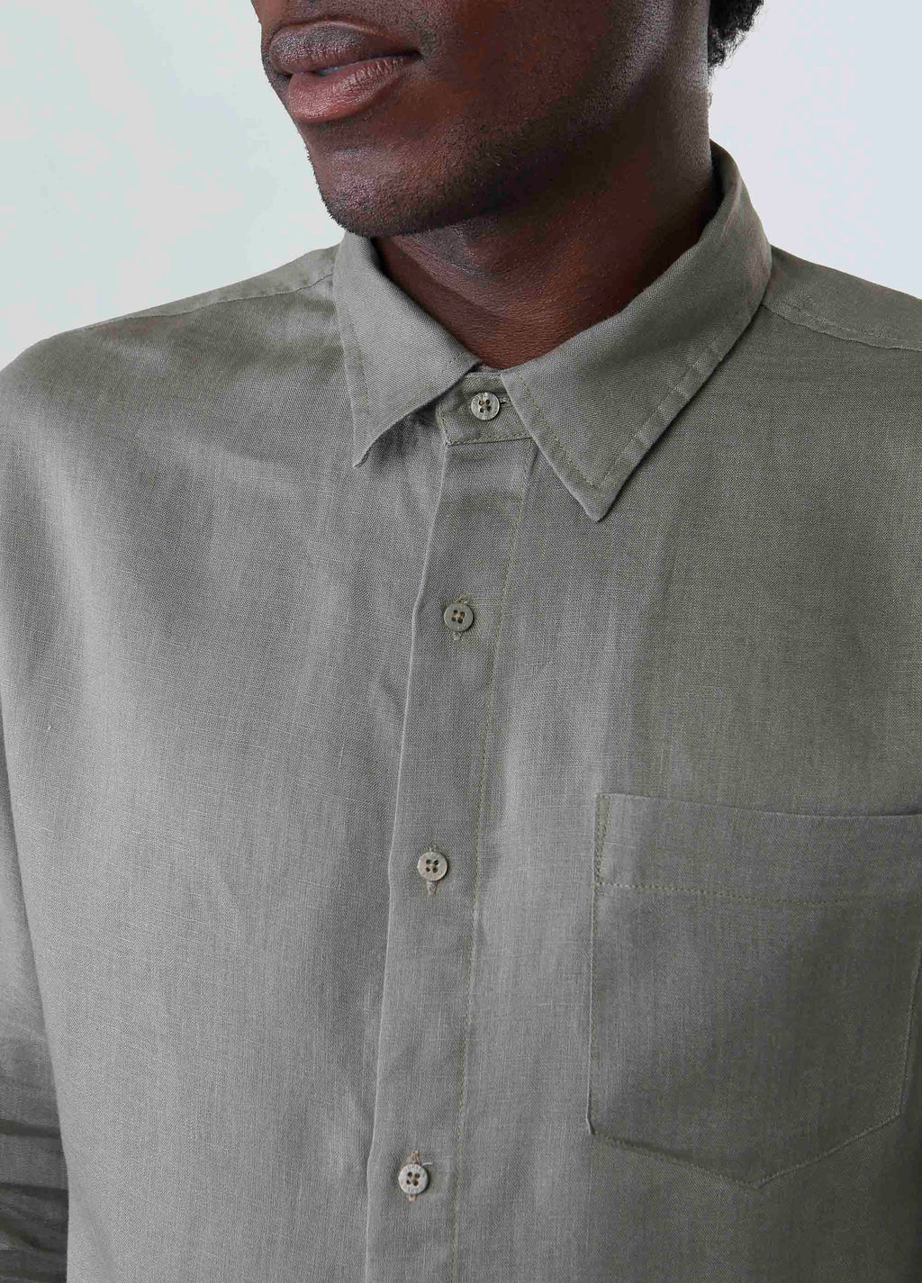 Camisa Classic Linen ML Verde Frio – Osklen – foto 3