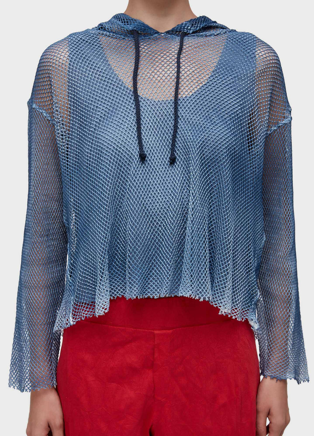 DEGRADÉ MESH LONG-SLEEVED TOP