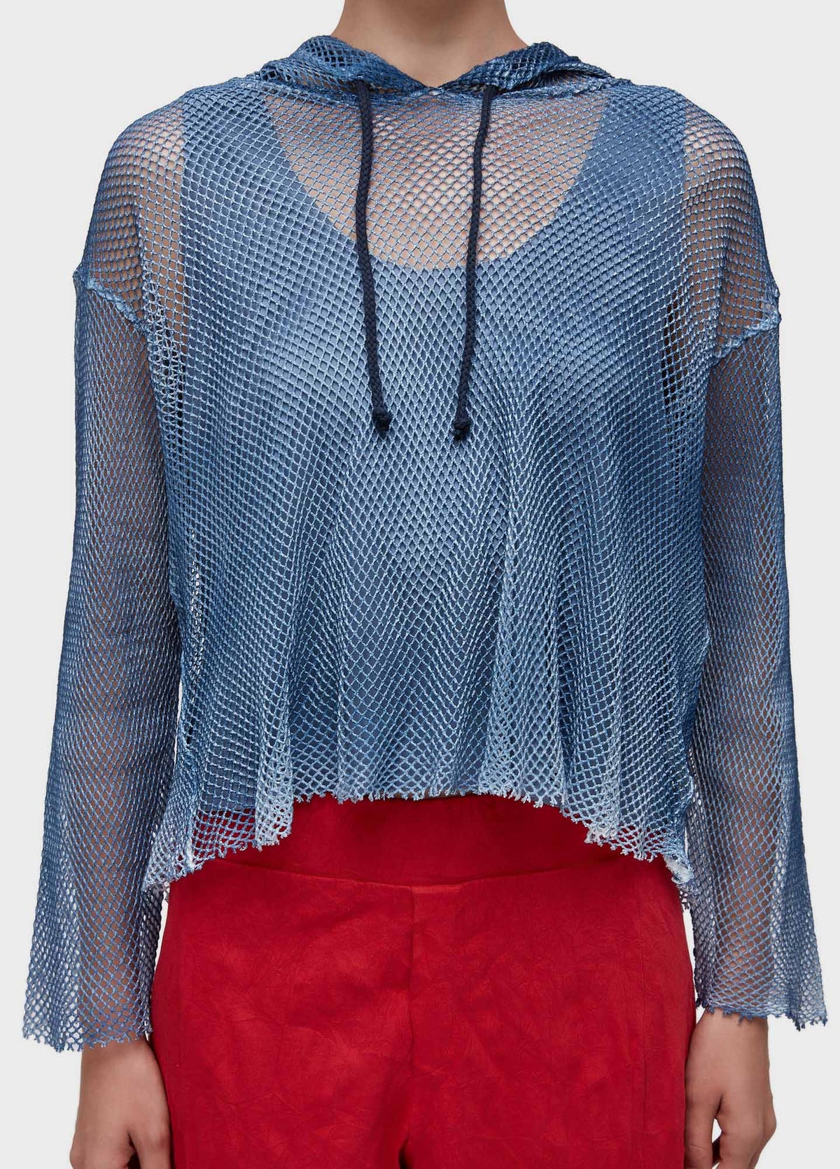 DEGRADÉ MESH LONG-SLEEVED TOP