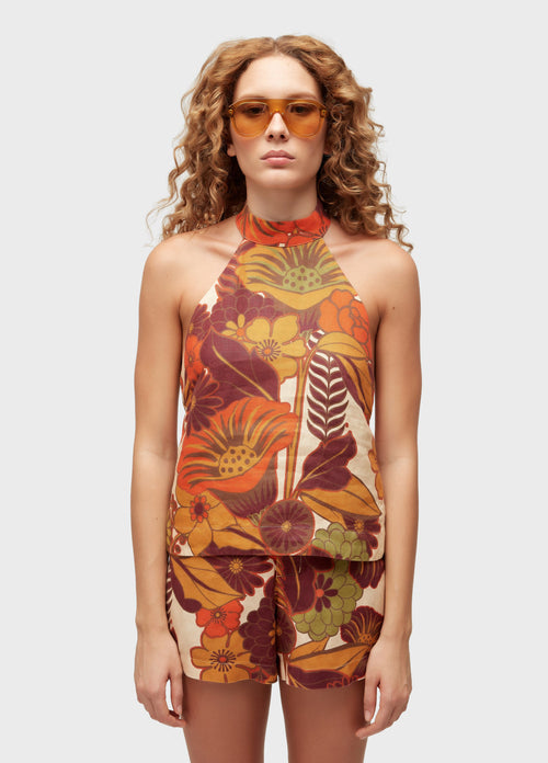 GARDEN PARTY COLLARED BLOUSE
