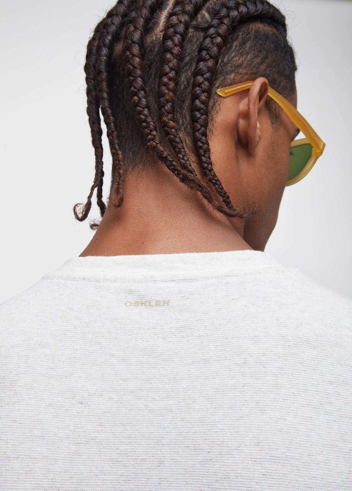 SHORT-SLEEVED JUTE T-SHIRT WITH PALM TREE POCKET