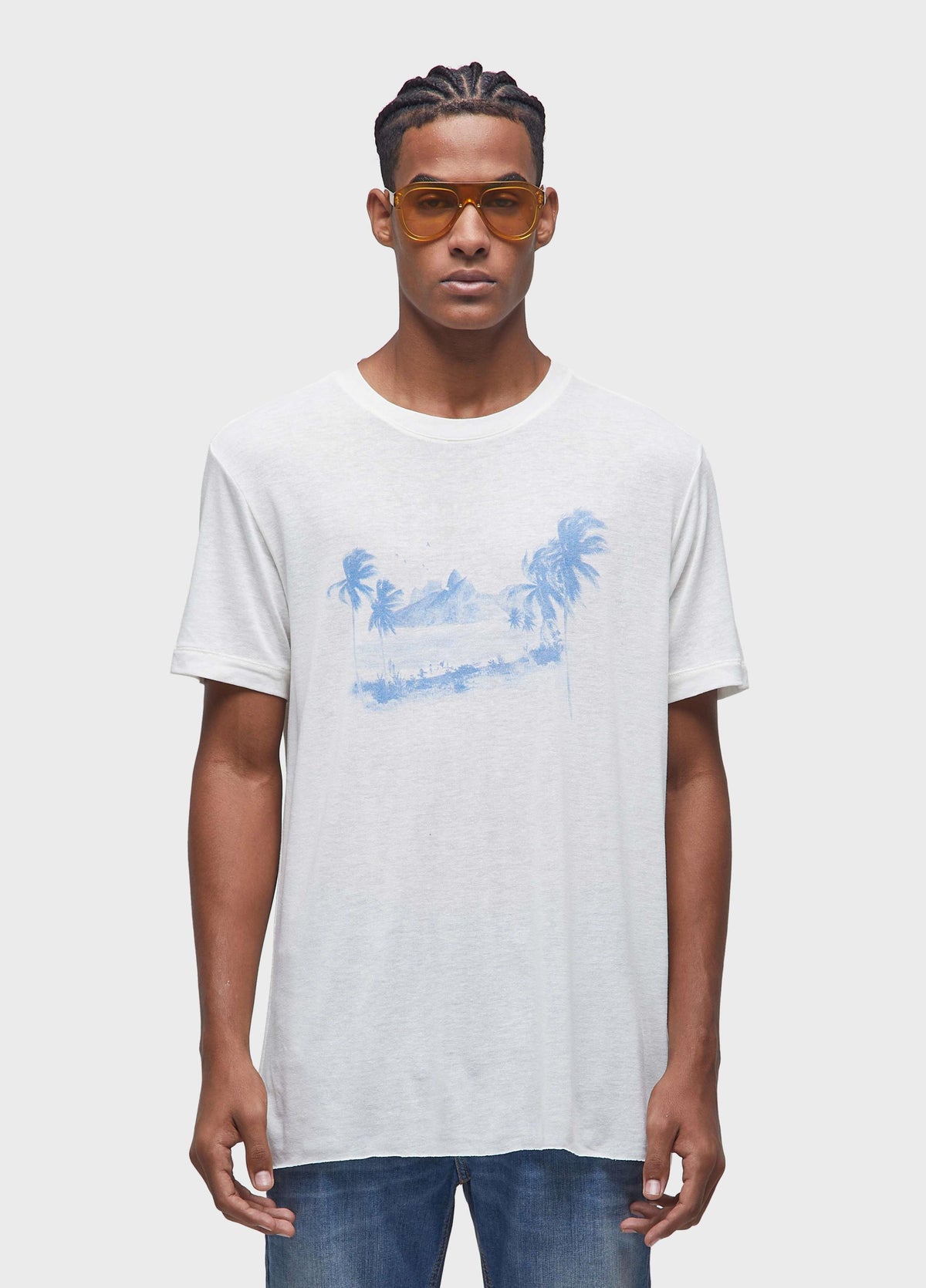 LIGHT LINEN LANDSCAPE SHORT SLEEVE T-SHIRT