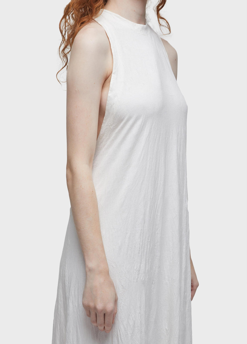 WRINKLED HALTER DRESS