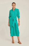 ATLANTIS TIE-WAIST SHIRT DRESS
