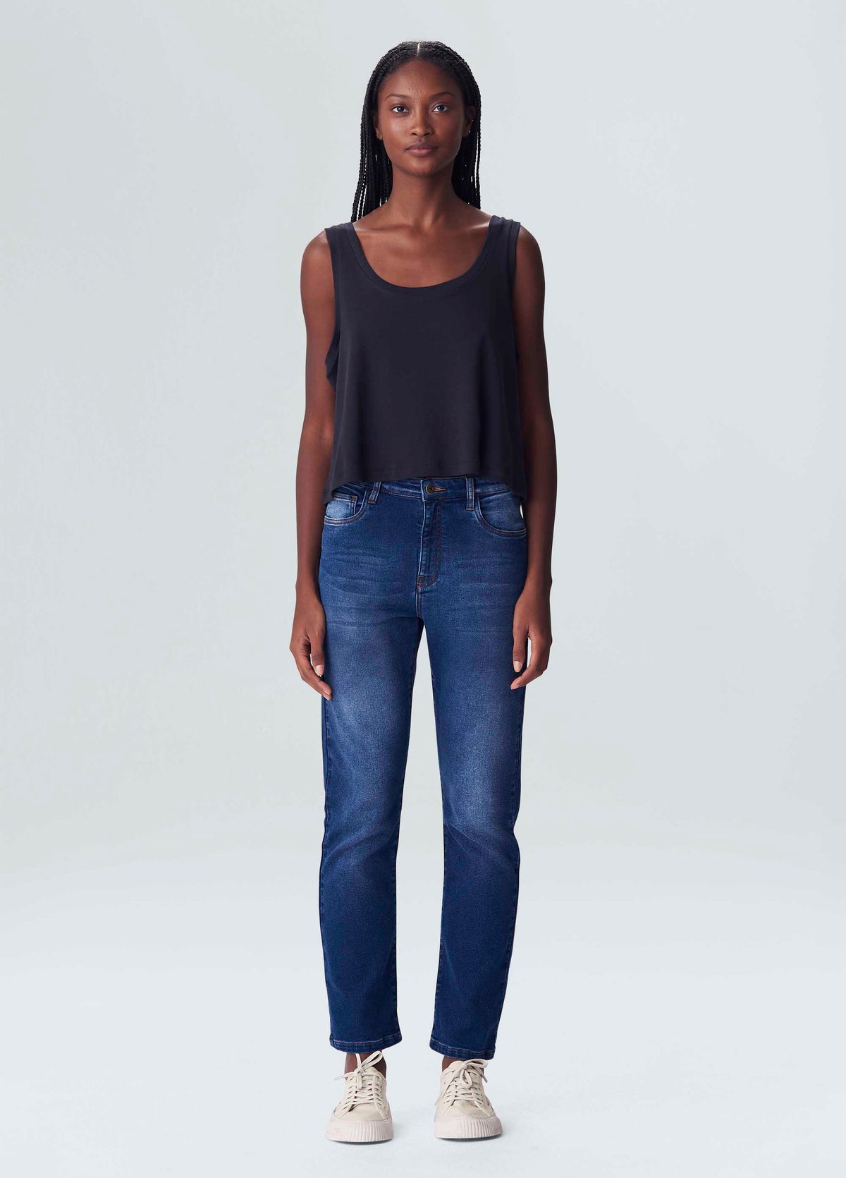 U-NECK CROPPED TANK TOP E-BASICS