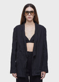 WRINKLED TRICOLINE BLAZER