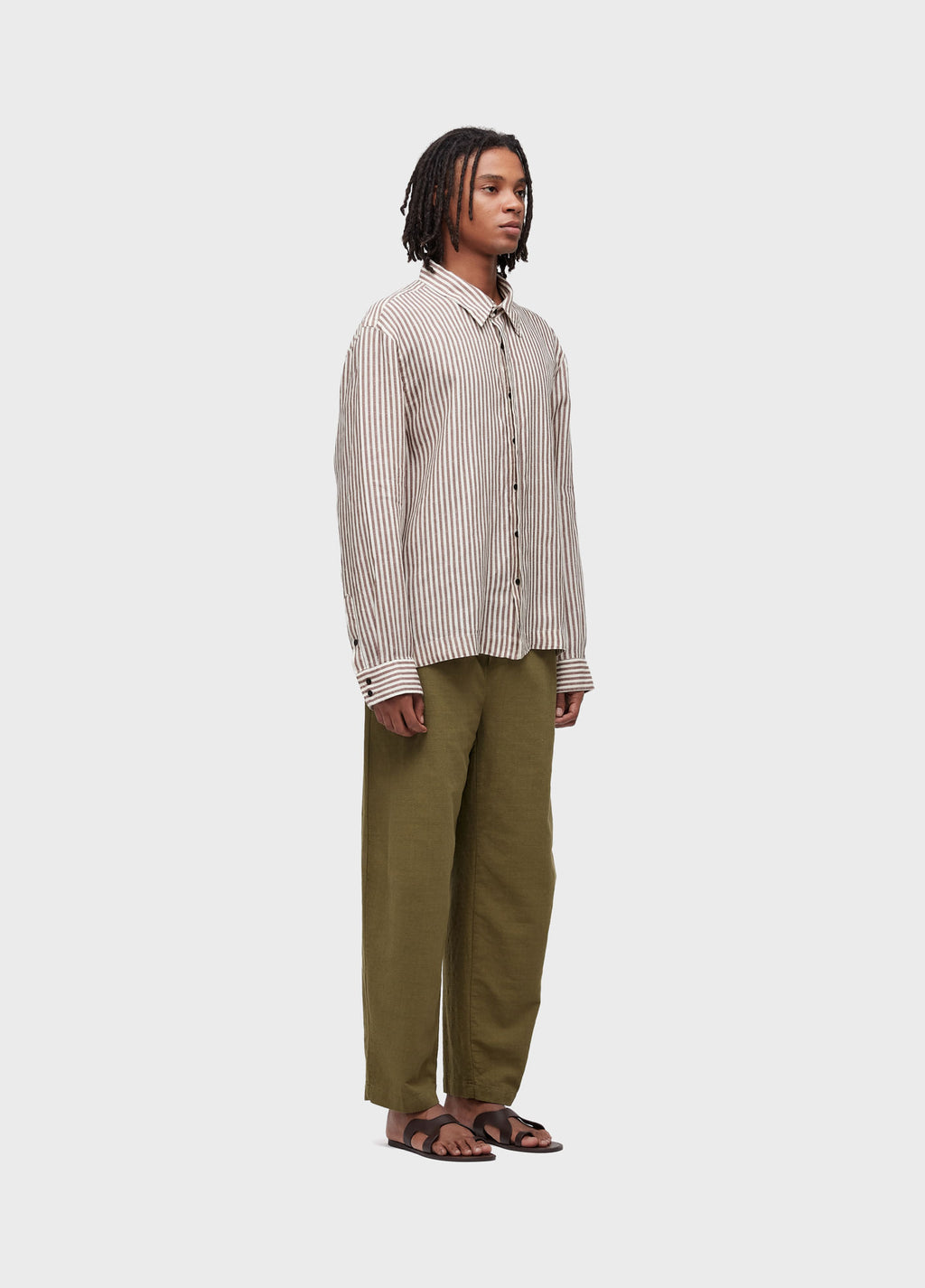 Camisa Over Brun Stripes Off-White/Marrom – Osklen – foto 2