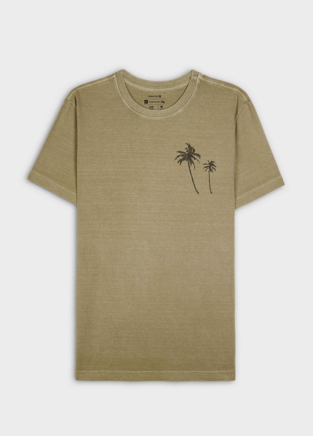 SLIM STONE PALM TREE GAUZE SHORT-SLEEVE T-SHIRT