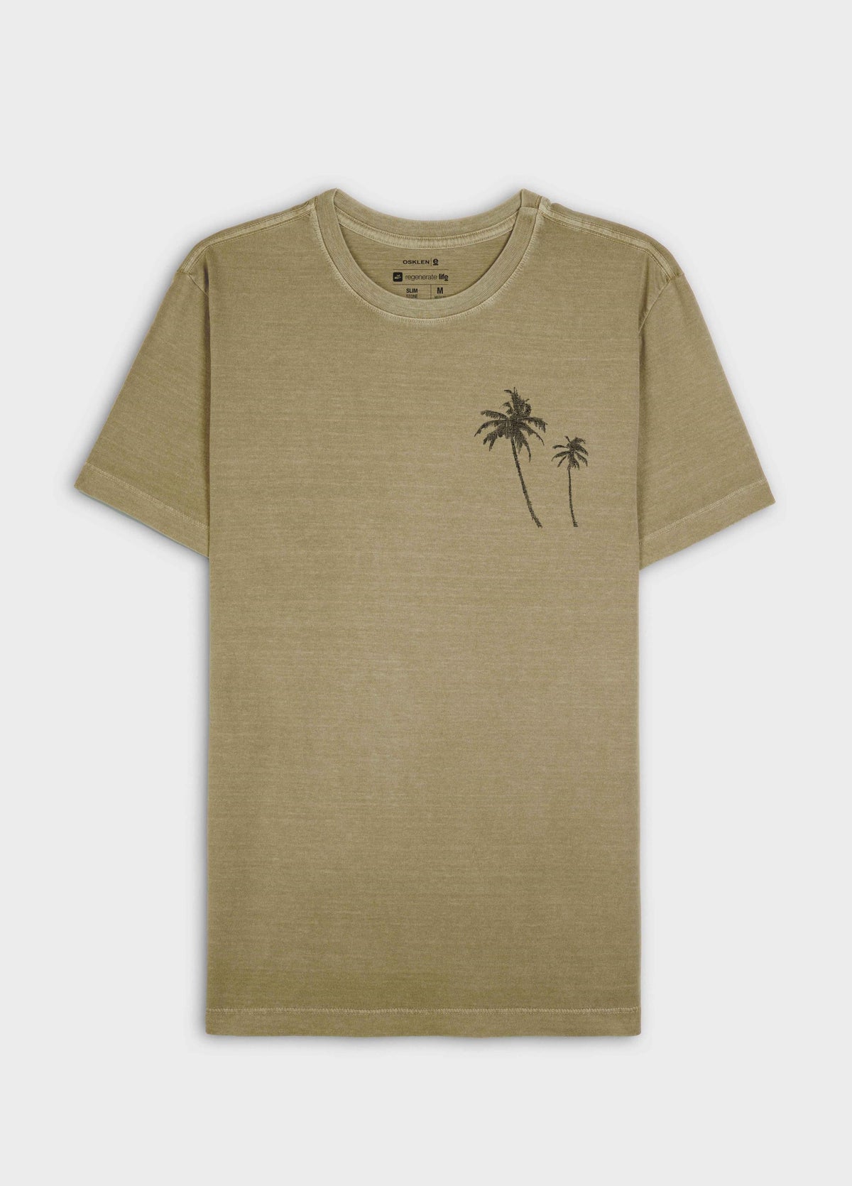 SLIM STONE PALM TREE GAUZE SHORT-SLEEVE T-SHIRT