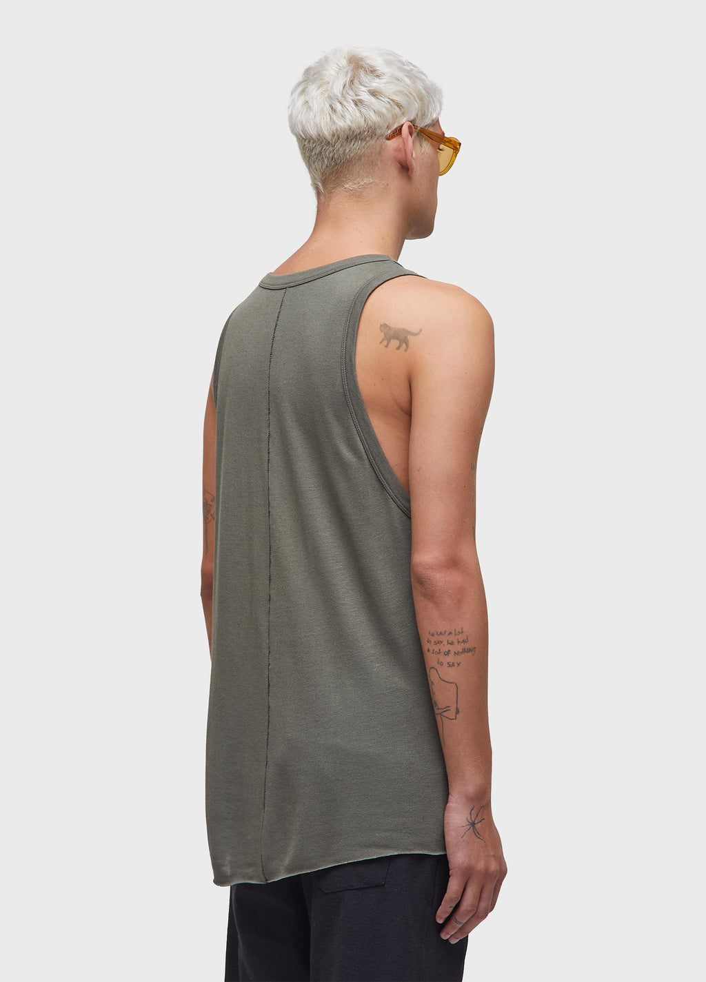 VISUAL LINEN CUT TANK TOP