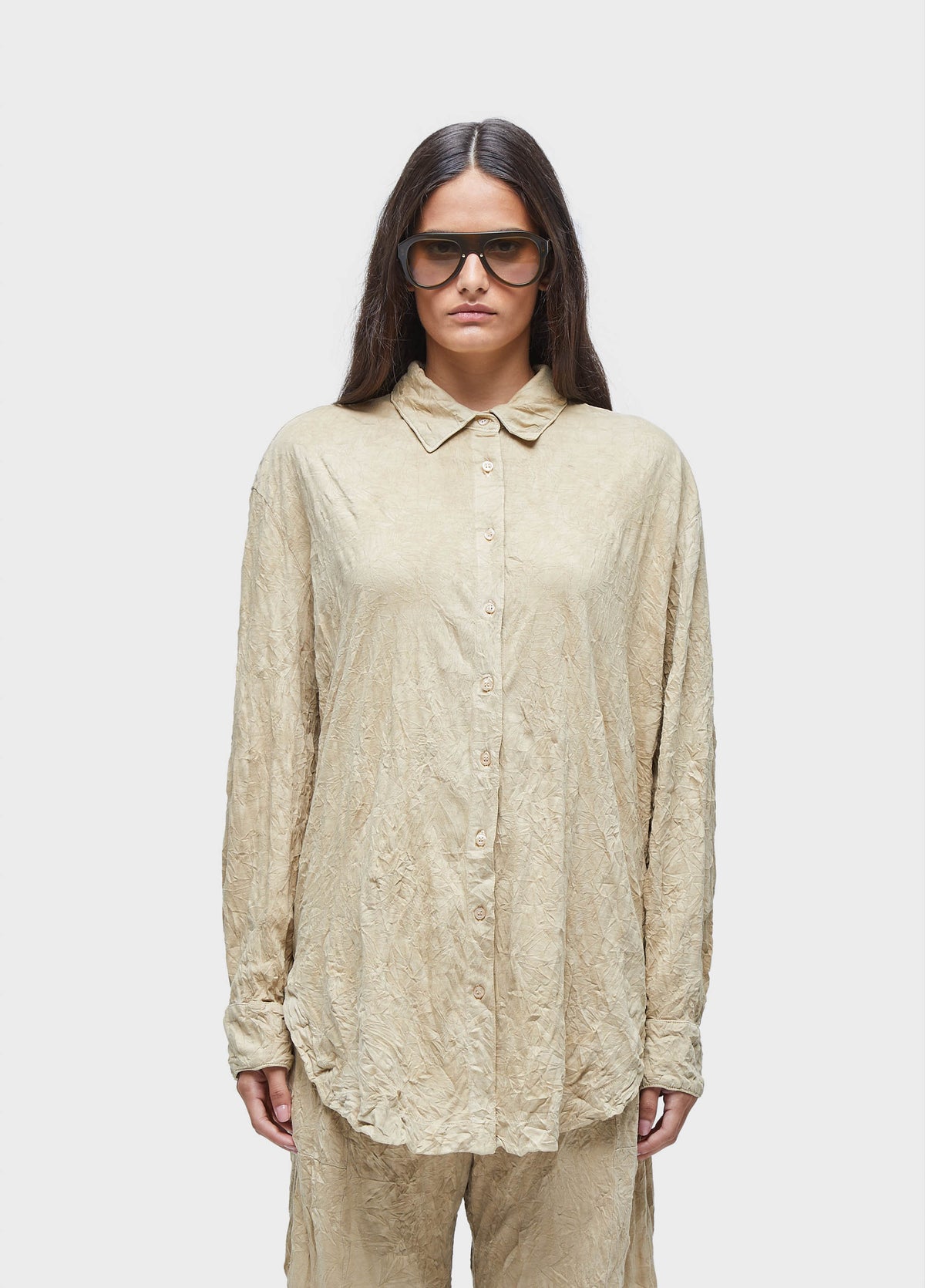 WRINKLE LONG-SLEEVED SHIRT