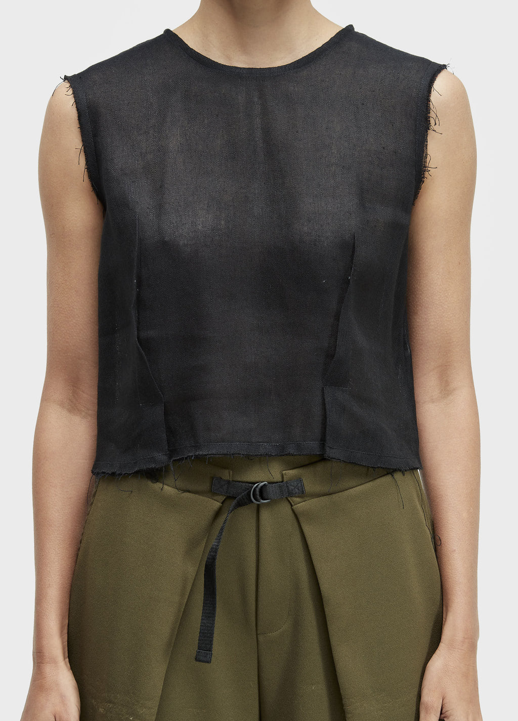 Blusa Sleeveless Pences Linho Reciclado Preto – Osklen – foto 3