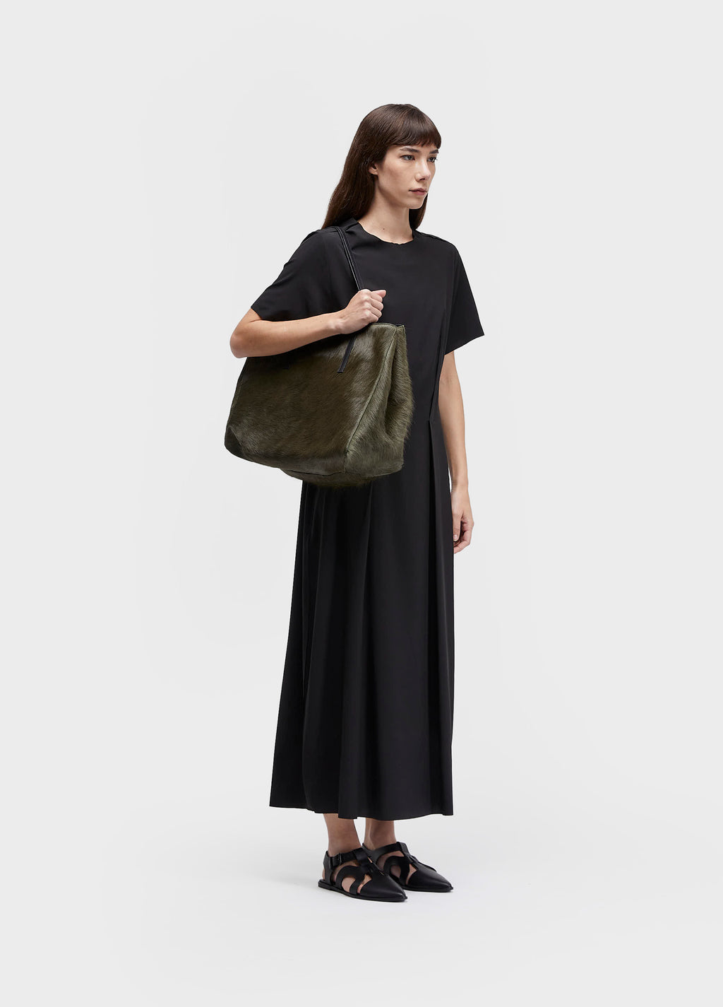Bolsa Tote Ivy Pelo Forest Preto – Osklen – foto 5