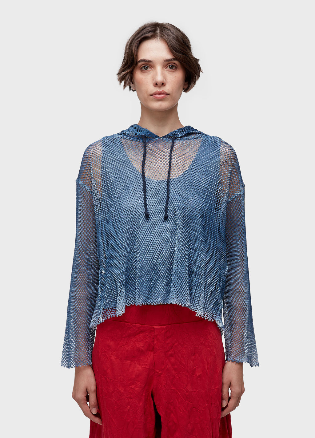 DEGRADÉ MESH LONG-SLEEVED TOP