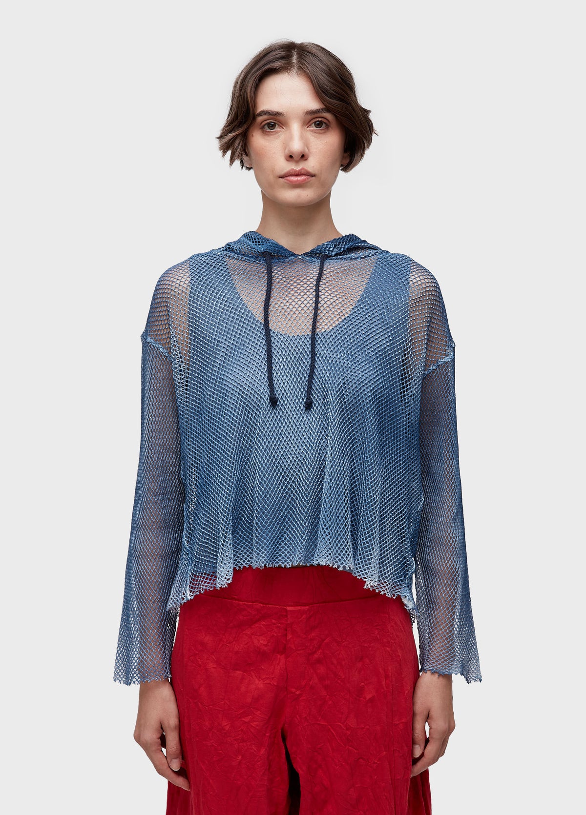 DEGRADÉ MESH LONG-SLEEVED TOP