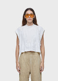 DUO CROPPED BLOUSE WRINKLE VEST