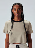 JUTE DOUBLE-SIDED SHORT-SLEEVED BLOUSE