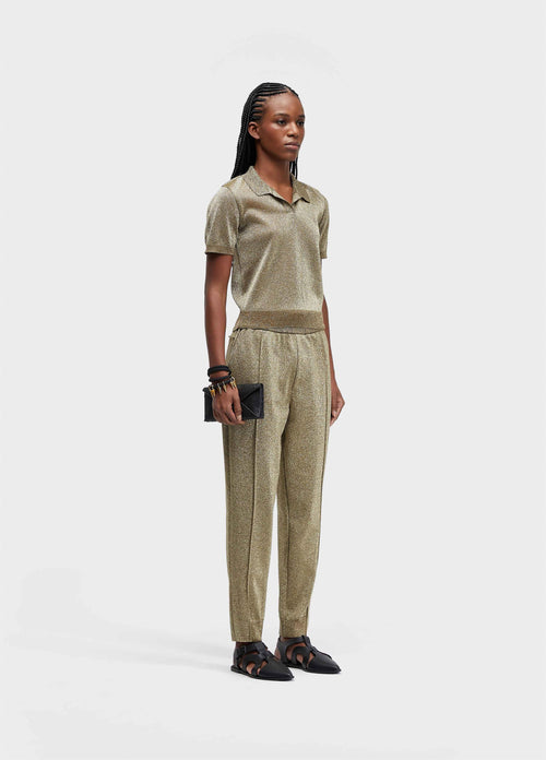 GOLD KNIT POLO SHIRT