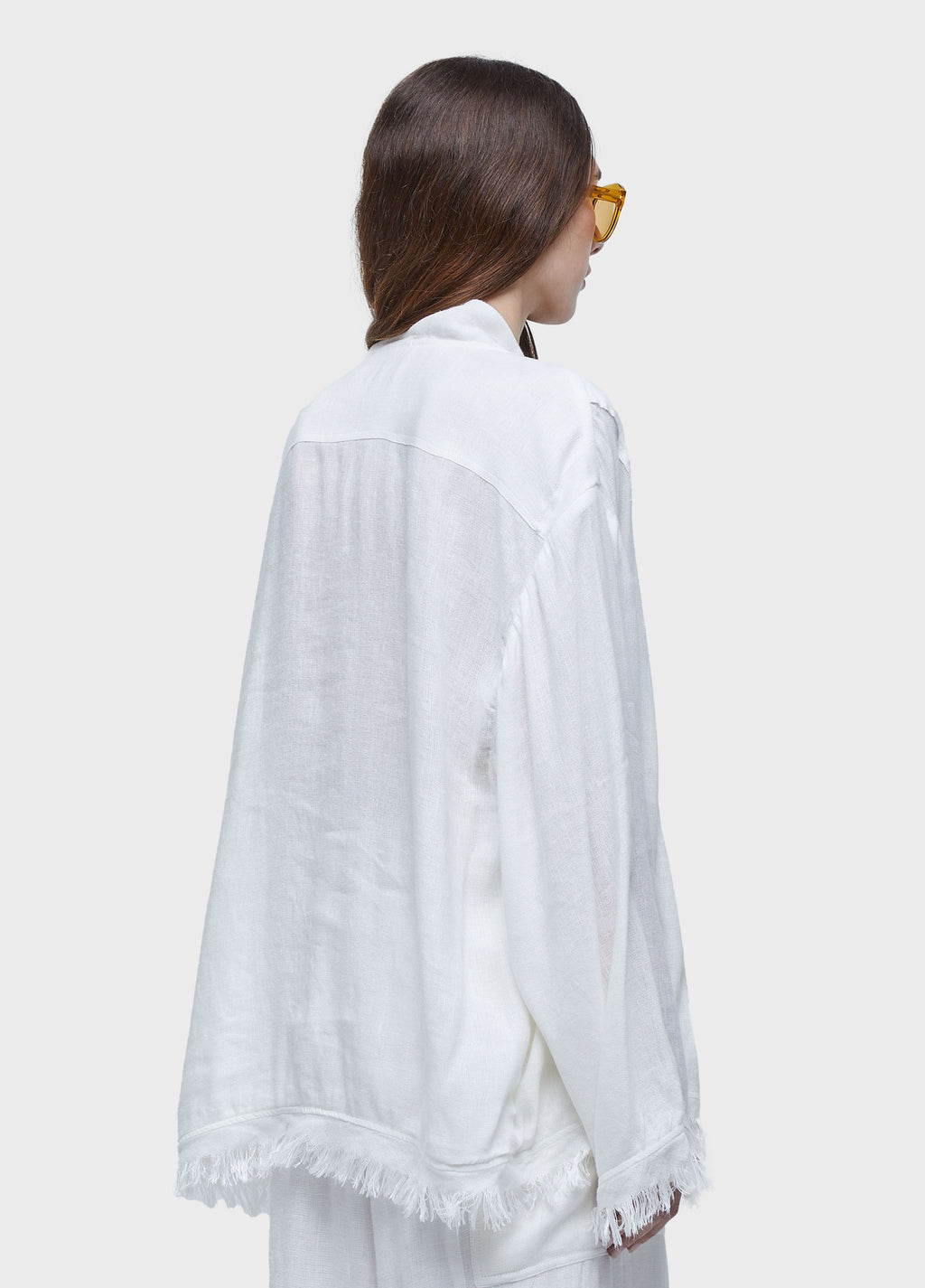 RECYCLED LINEN SHORT KIMONO