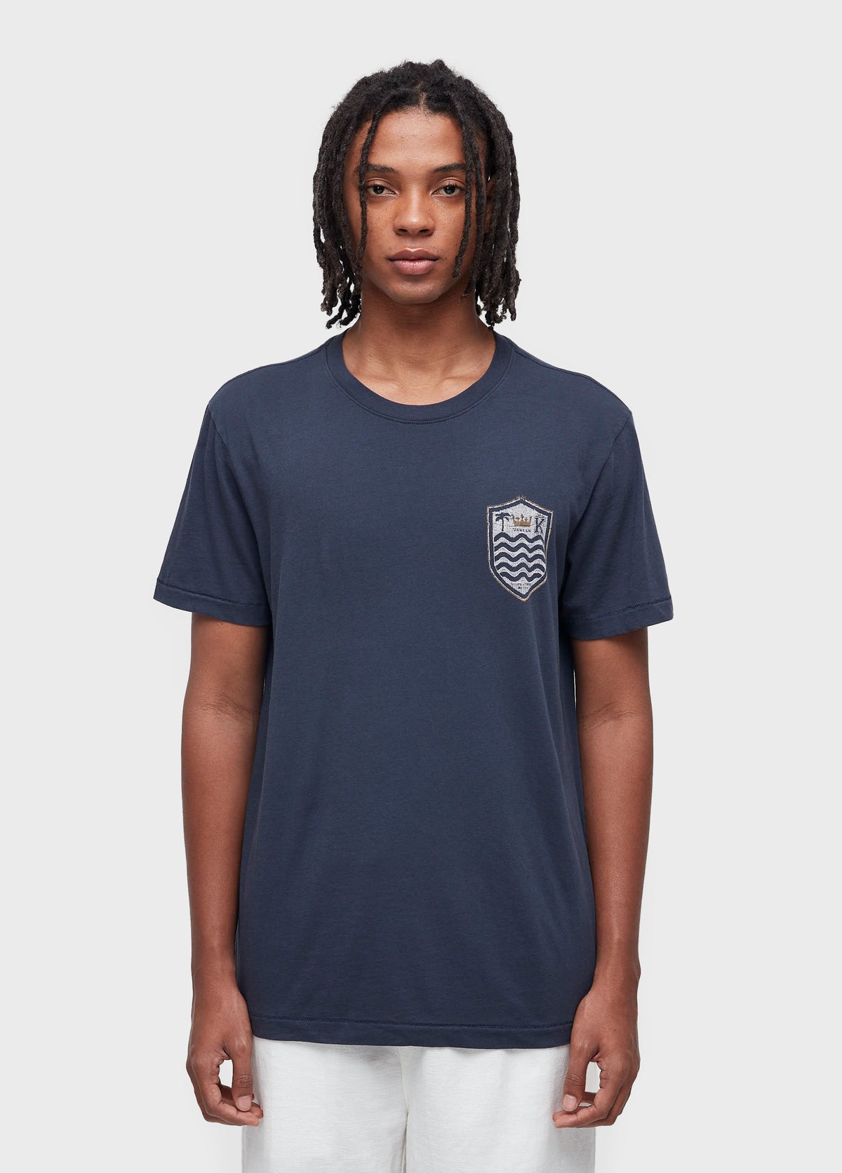 T-SHIRT SOFT USED EMBROIDERED CREST GAZE