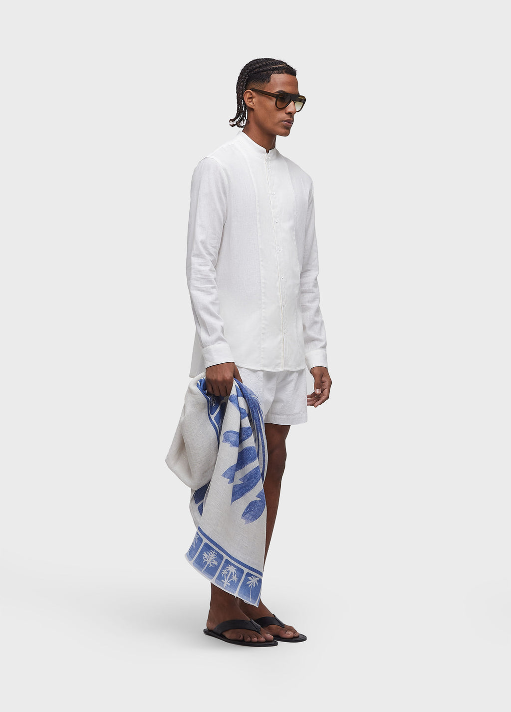 COTTON TUXEDO SHIRT LS
