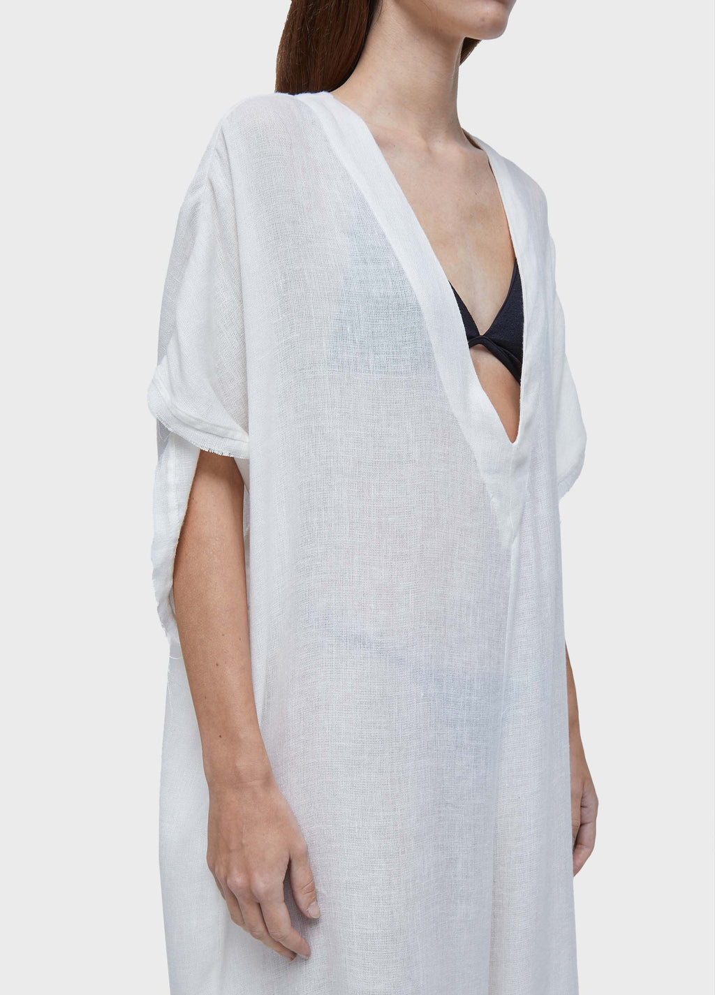 WIDE RECYCLED LINEN JUMPSUIT