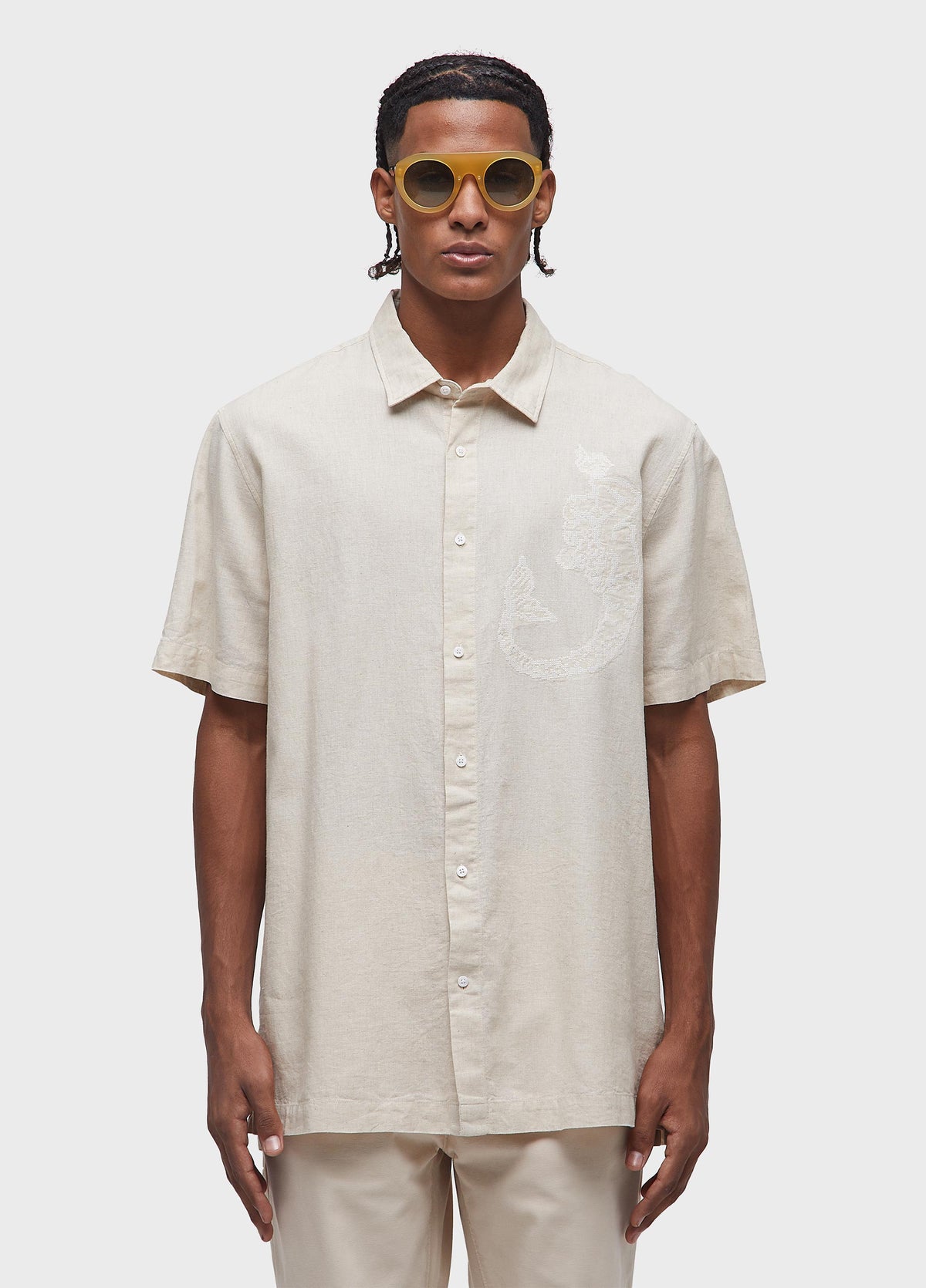EMBROIDERED MERMAID SHORT SLEEVE SHIRT