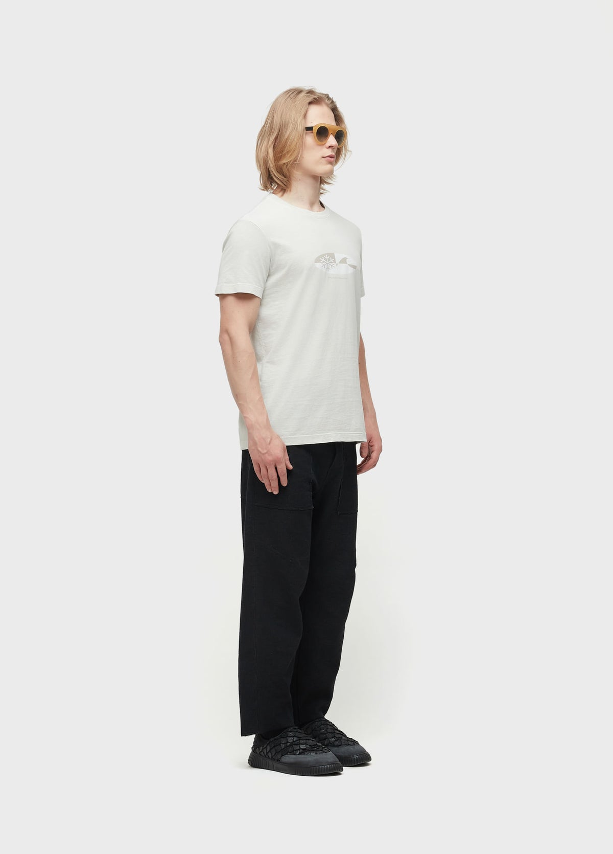T-SHIRT STONE CRYSTAL WAVE SNOW SS