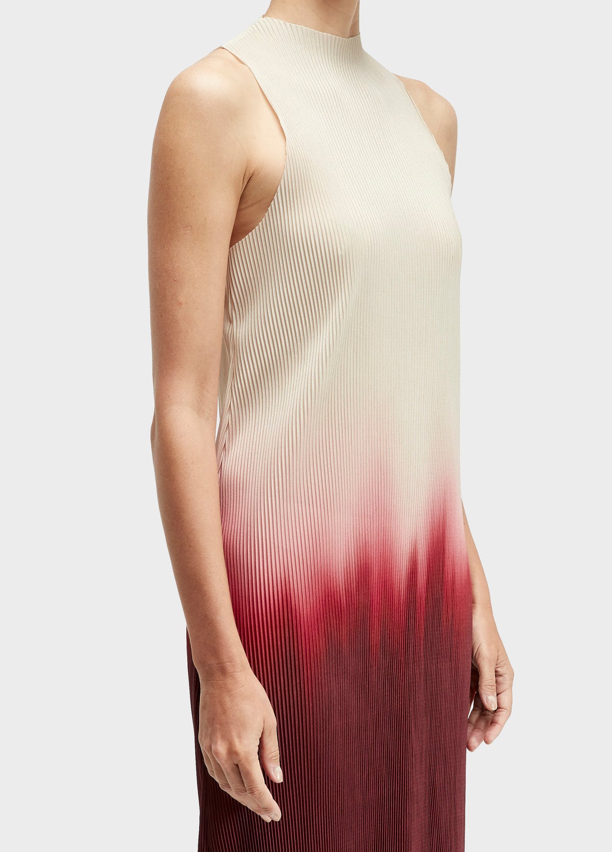 VESTIDO PLISSÉ BLURRED RED