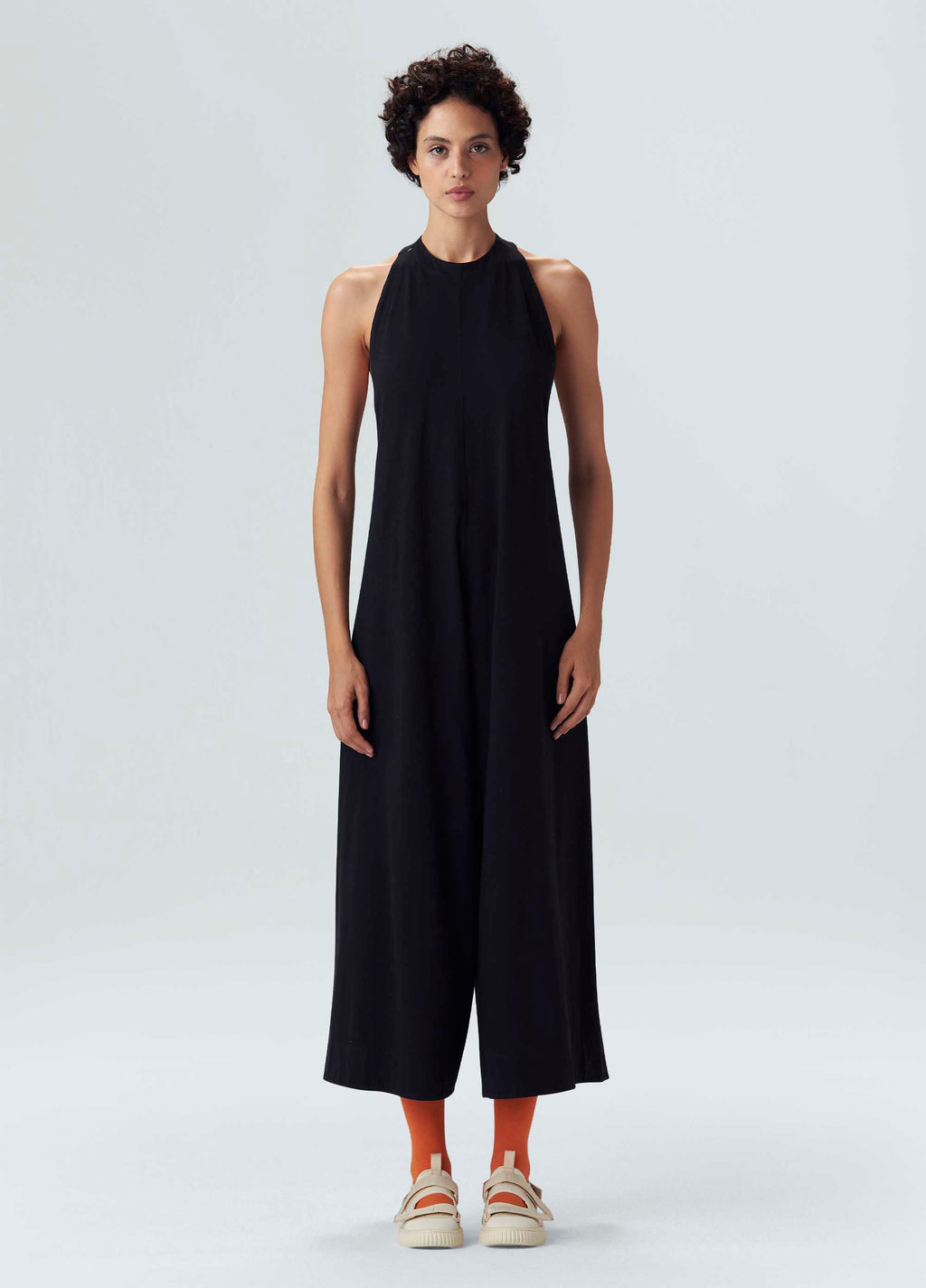 DEEP-CUT RACERBACK JUMPSUIT