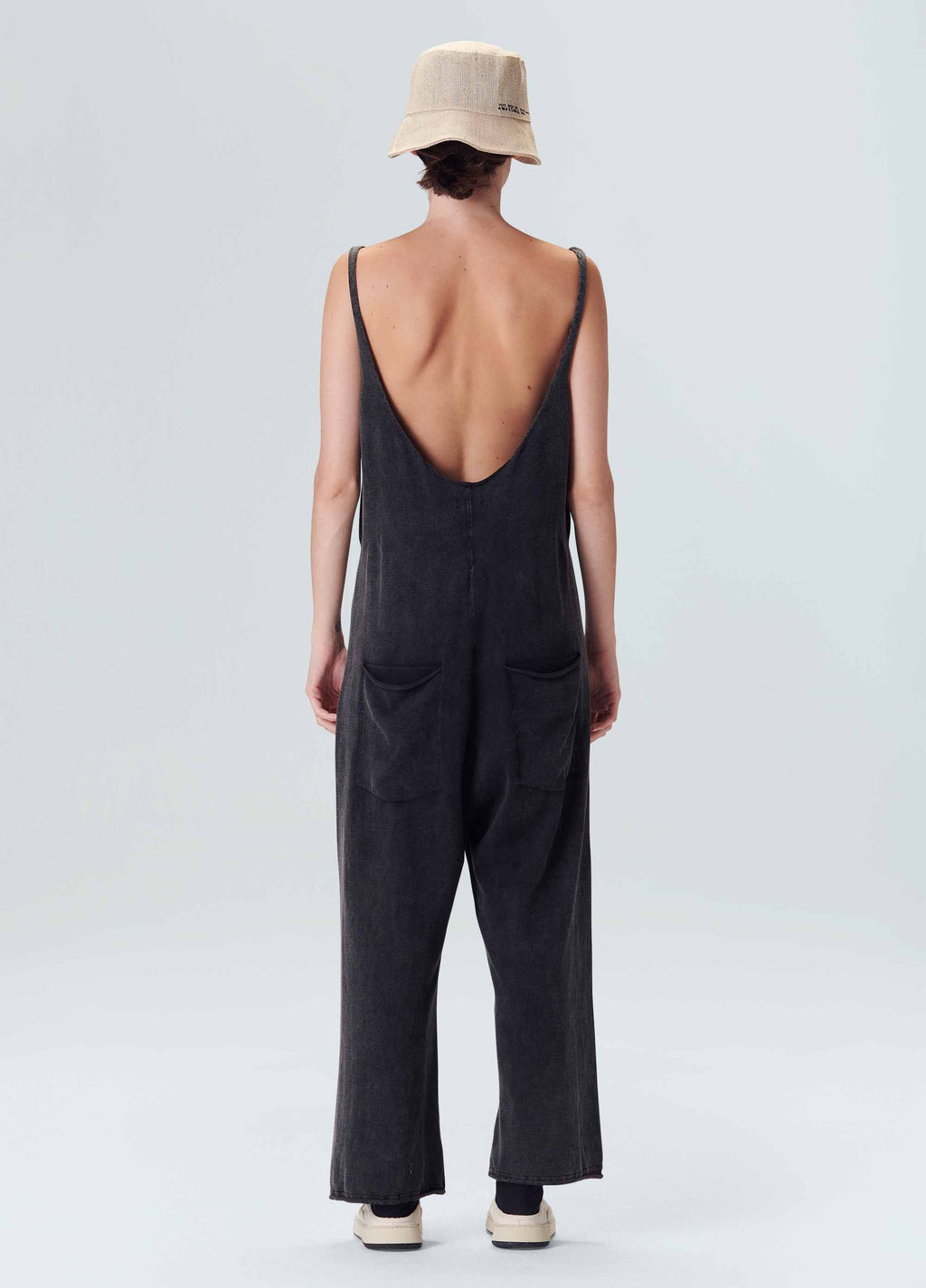 MARBLE KNIT LOOSE JUMPSUIT