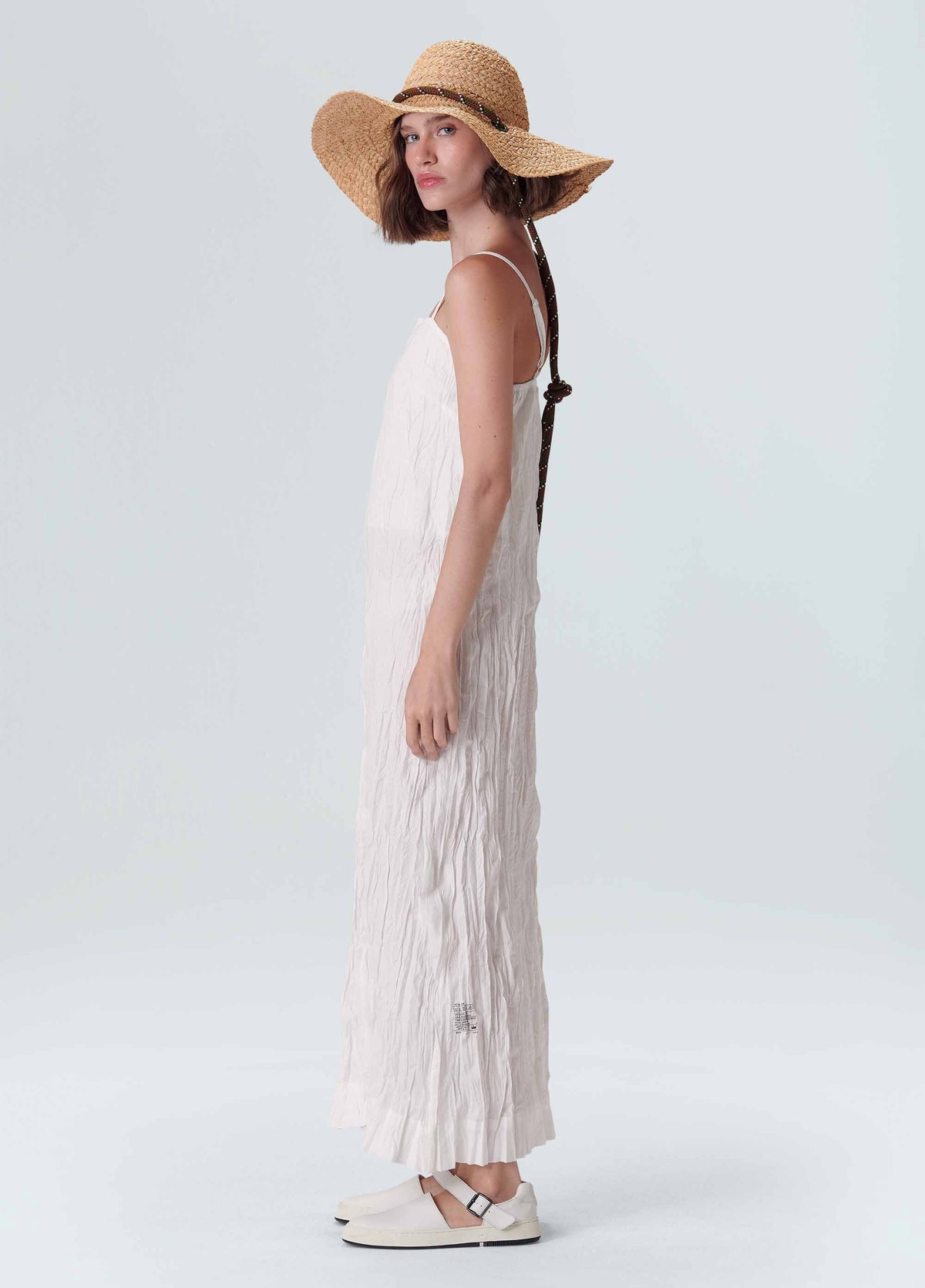 PLEATED MIDI DRESS