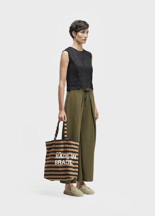 SLEEVELESS DARTED RECYCLED LINEN TOP