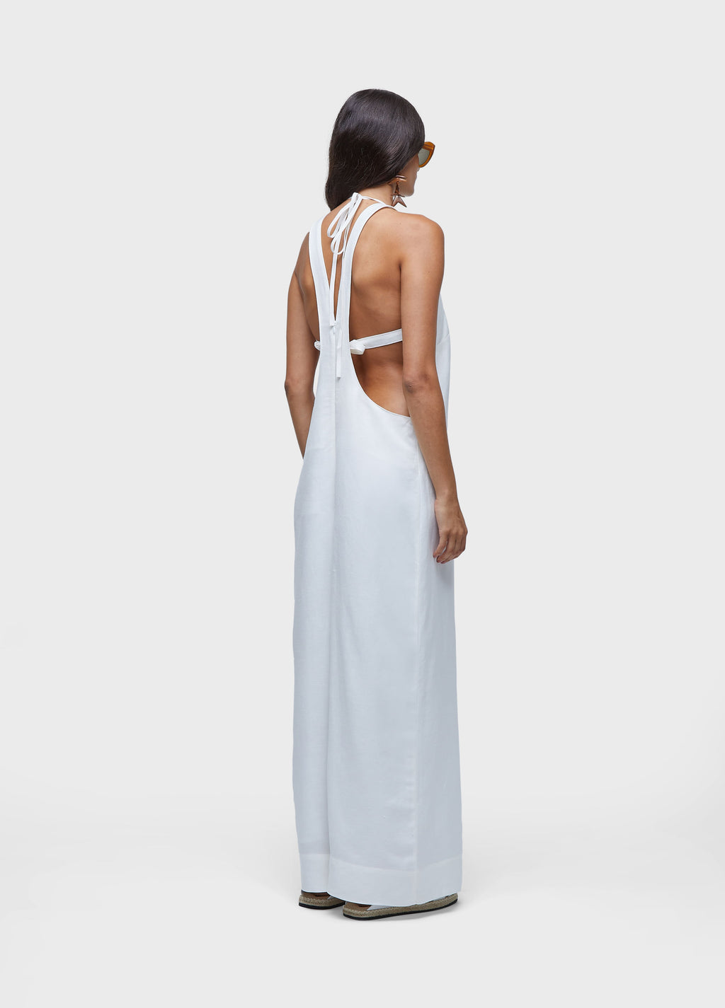 LINEN RACERBACK JUMPSUIT