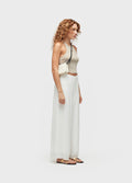 PLEATED STRAIGHT-LEG TROUSERS