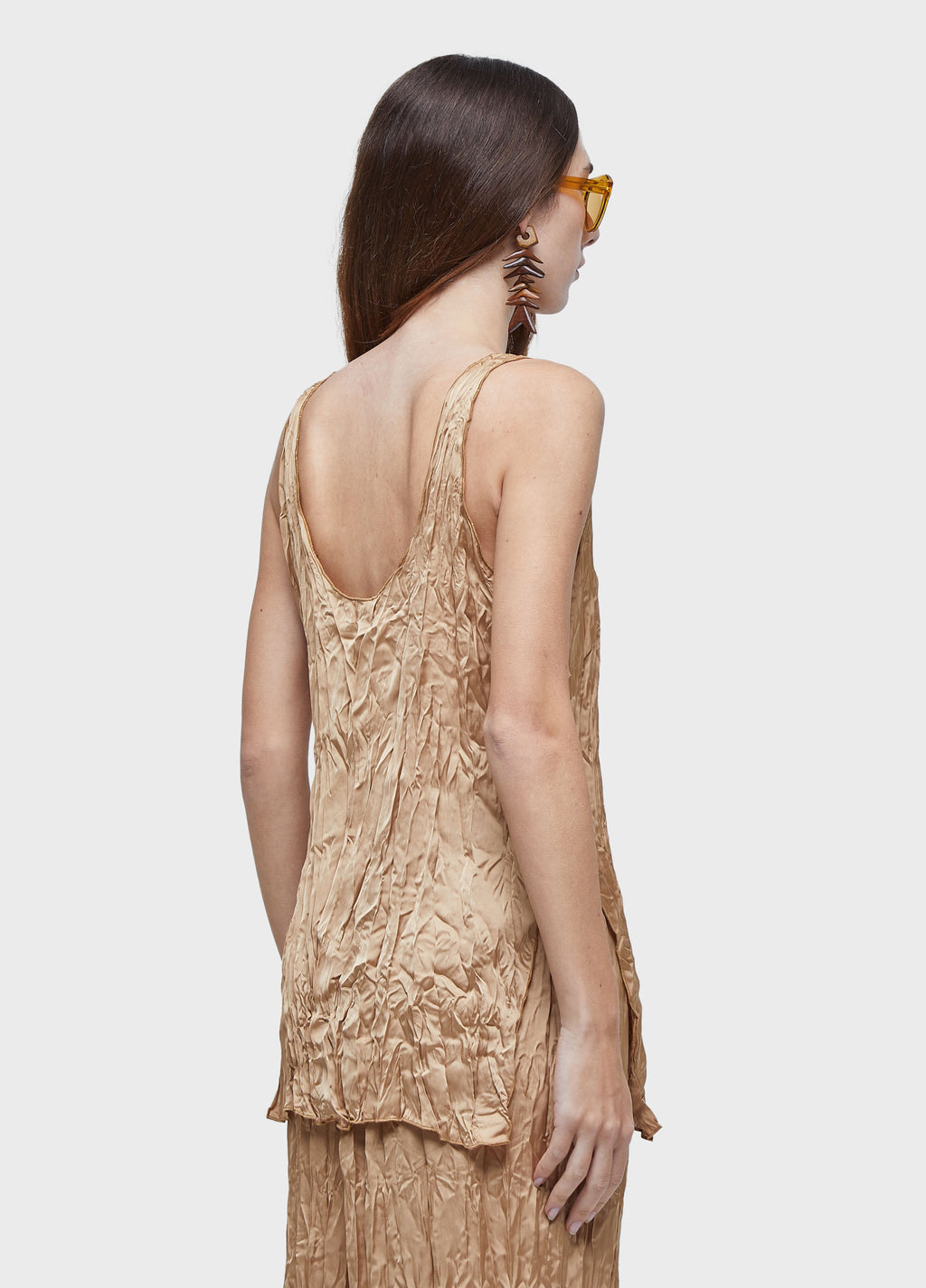 WRINKLED SATIN CAMISOLE