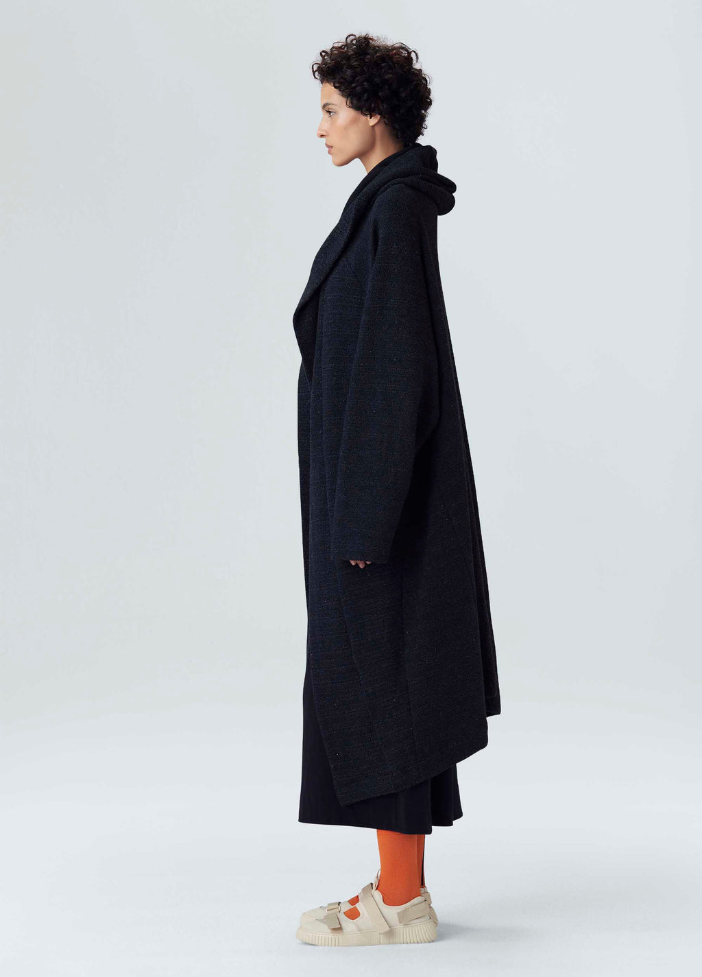 CHENILLE SWEATSHIRT TRENCH COAT