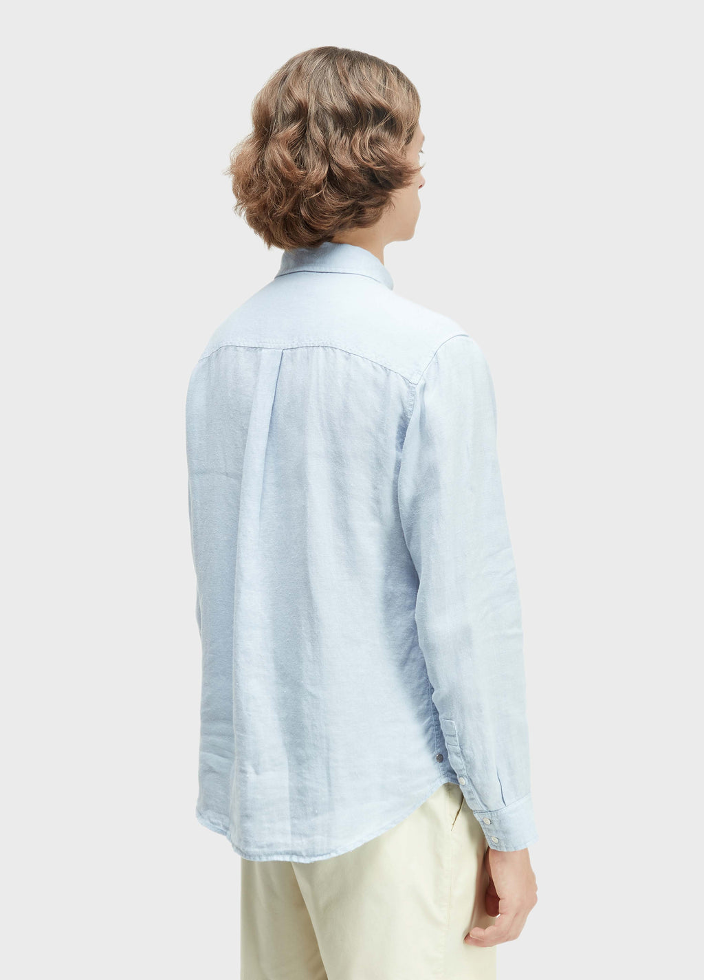 CAMISA CLASSIC LINEN ML AZUL CLARO