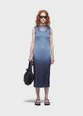 OMBRE TULLE LONG-SLEEVED DRESS