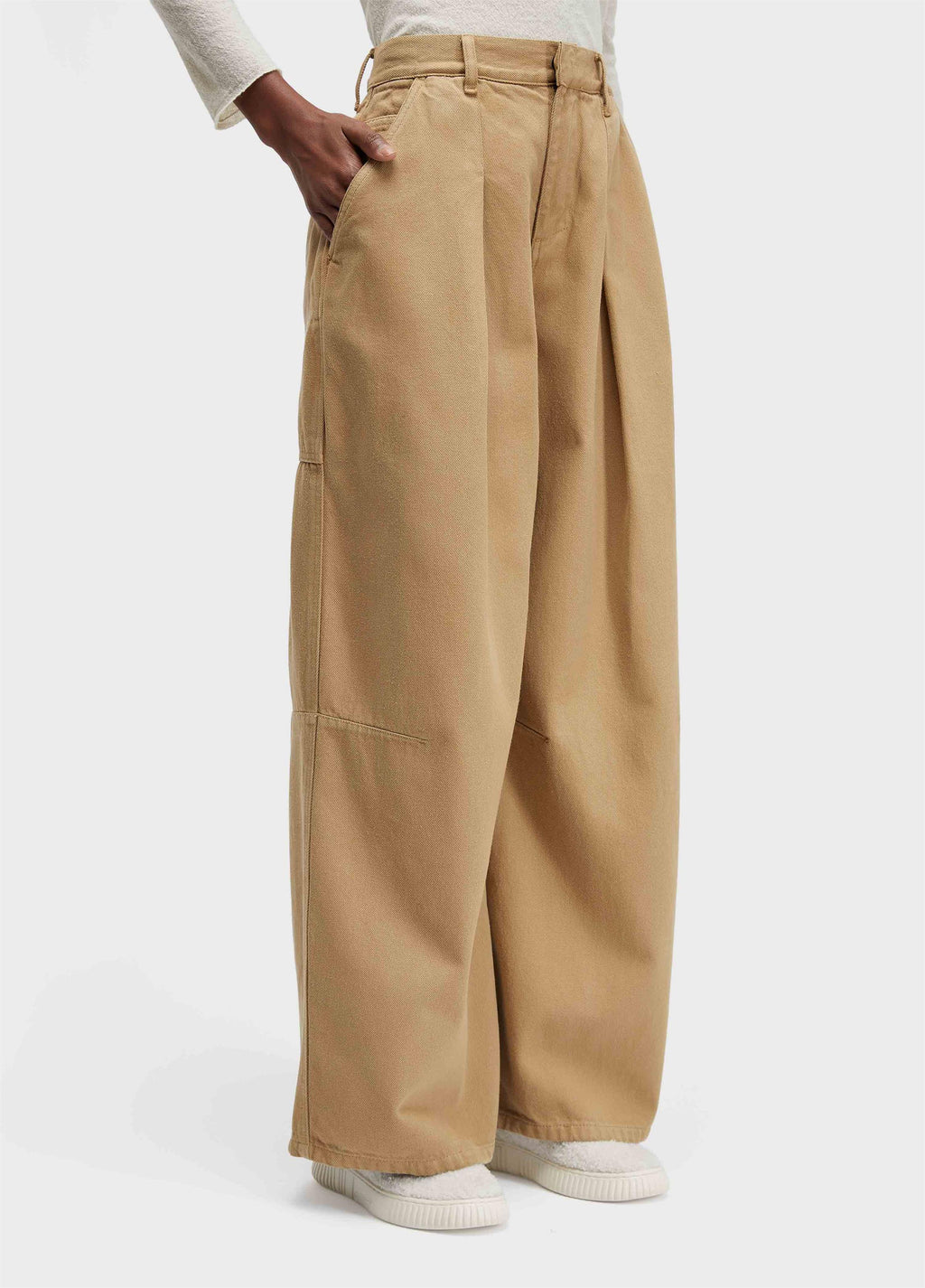 Calça Pregas Over Denim Caqui – Osklen – foto 3