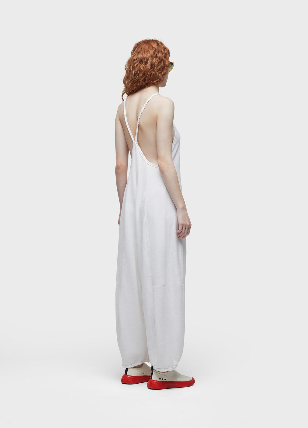 FRAYED RUSTIC NAKED BACK JUMPSUIT