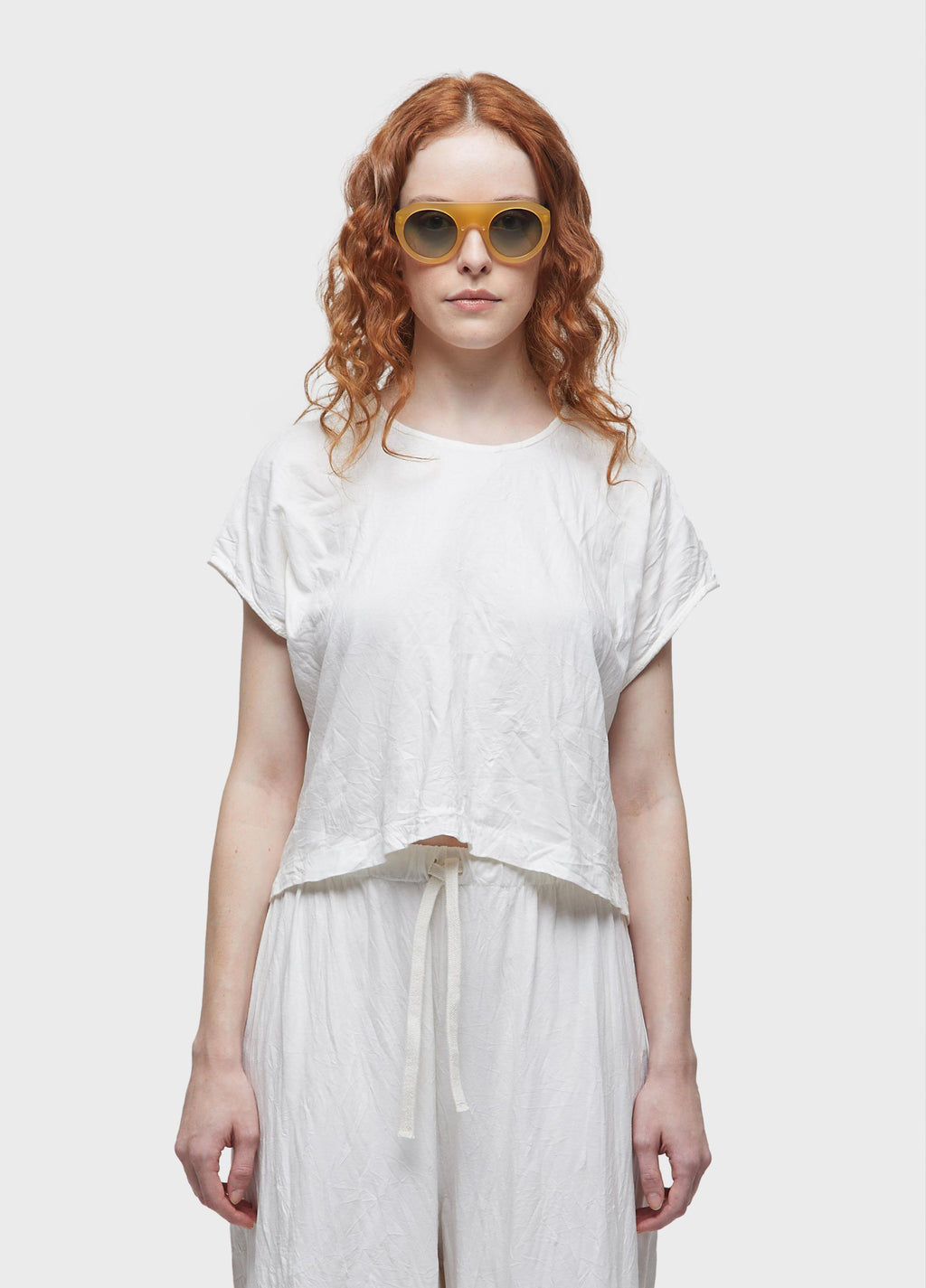 WRINKLED CROPPED BLOUSE